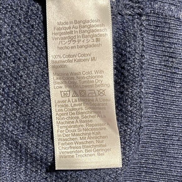 J. Crew mens slate blue lightweight cotton crewneck long sleeve sweater - size L - Picture 7 of 8